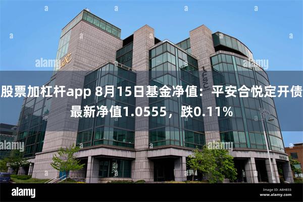 股票加杠杆app 8月15日基金净值:平安合悦定开债最新净值1.0555,跌0.11%