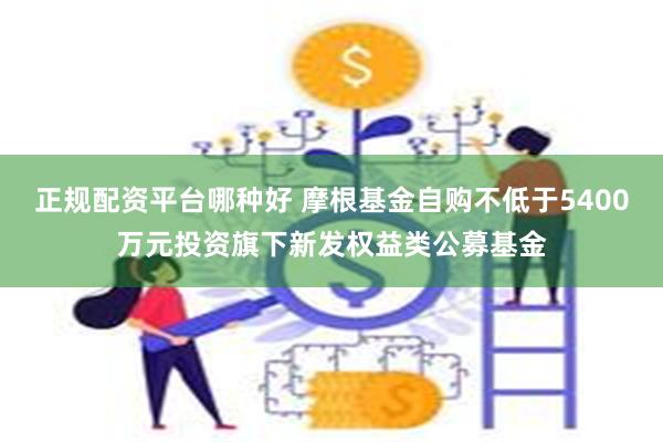 正规配资平台哪种好 摩根基金自购不低于5400万元投资旗下新发权益类公募基金