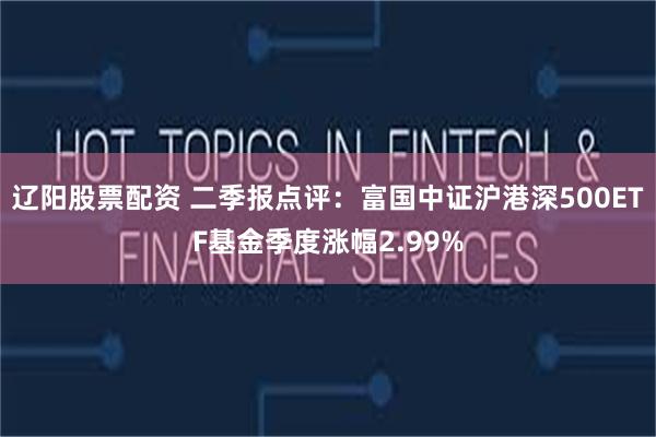 辽阳股票配资 二季报点评:富国中证沪港深500ETF基金季度涨幅2.99%